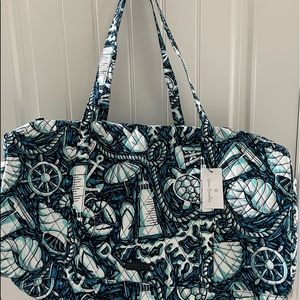Vera Bradley XL duffle travel bag NEW BEACH THEME nautical themed
